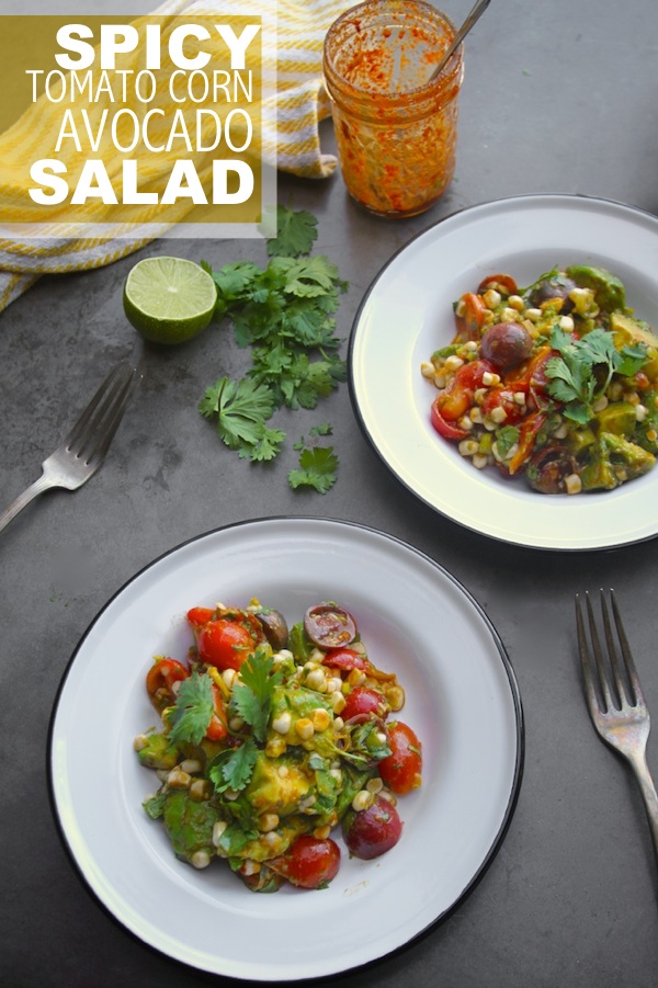 Spicy Corn Tomato Avocado Salad