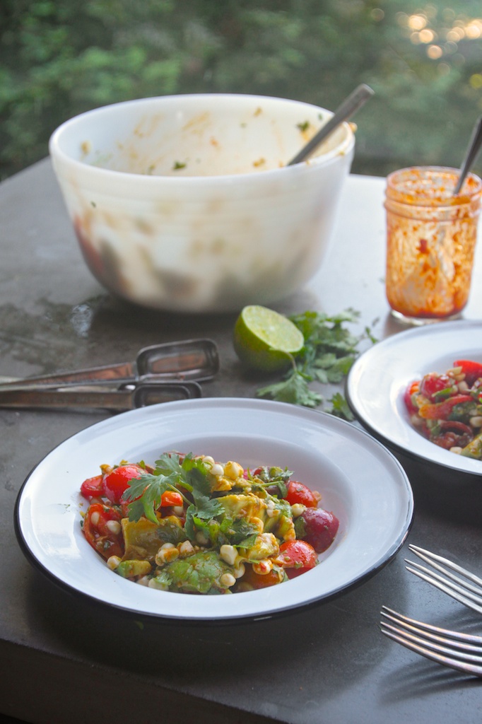 Spicy Corn Tomato Avocado Salad // shutterbean 