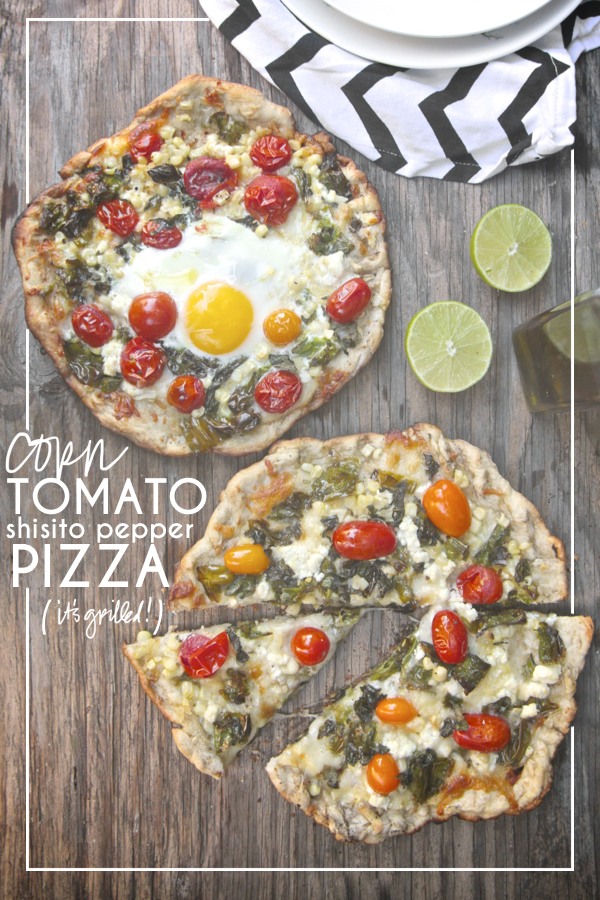 Corn Tomato Shisito Pepper Pizza // shutterbean