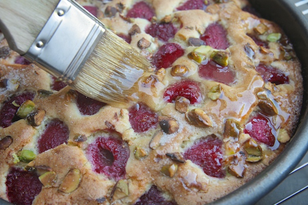 Lemon Cake with Raspberries & Pistachios // shutterebean