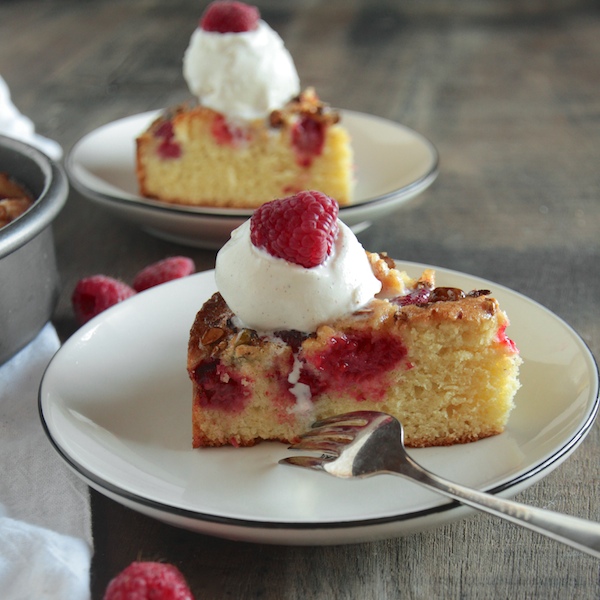 Lemon Cake with Raspberries & Pistachios // shutterebean