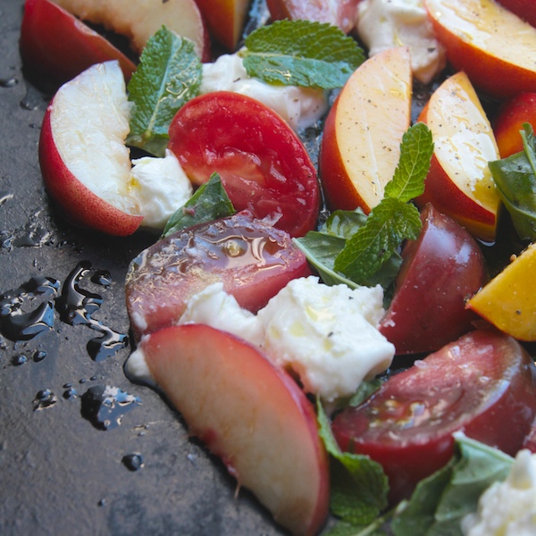 Nectarine Caprese Salad // shutterbean