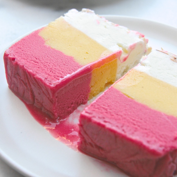 Raspberry Mango Ice Cream Cake // shutterbean