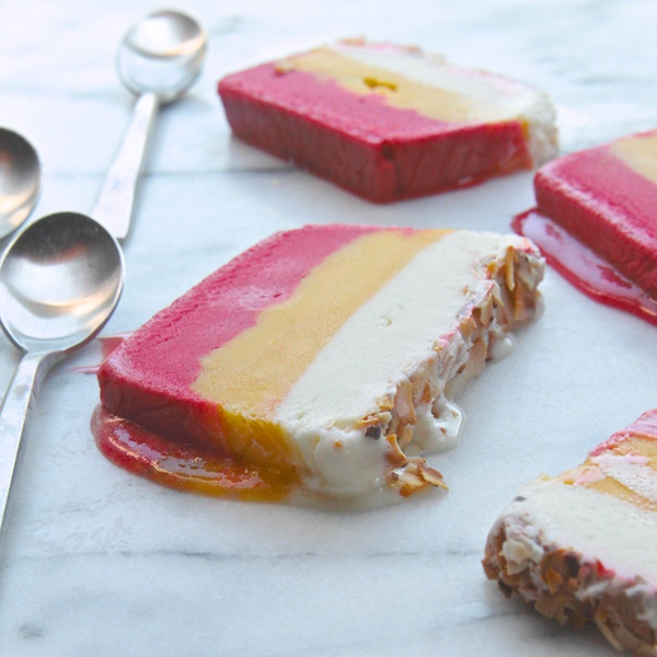 Raspberry Mango Ice Cream Cake // shutterbean