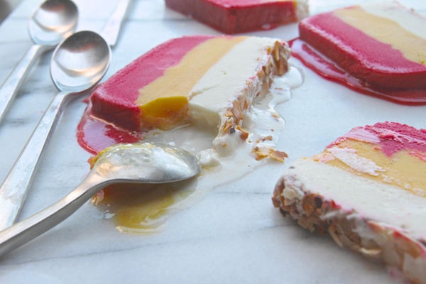 Raspberry Mango Ice Cream Cake // shutterbean