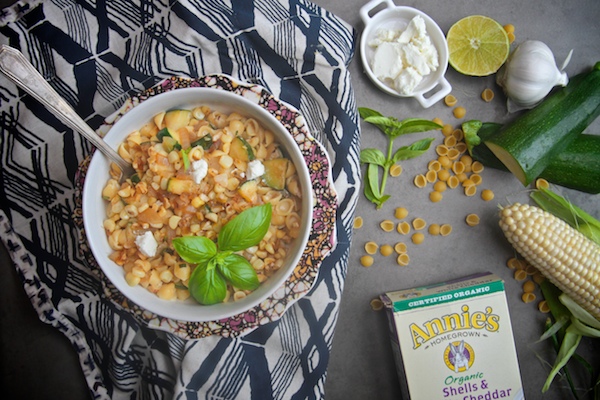 Zucchini Corn Mac & Cheese // shutterbean