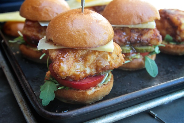 Honey Mustard Fried Chicken Sliders // shutterbean