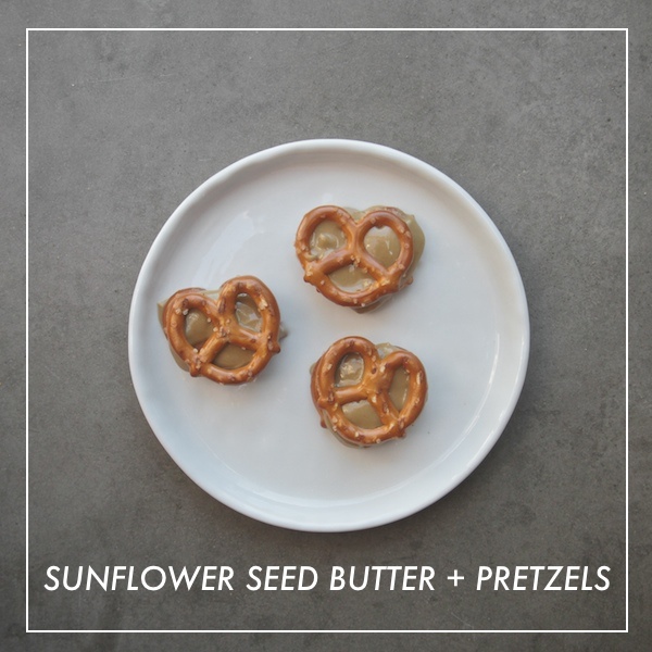 SUNFLOWER SEED BUTTER + PRETZELS