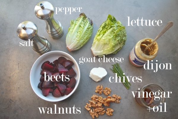 Little Gem Lettuce Salad with Beets & Walnuts // shutterbean