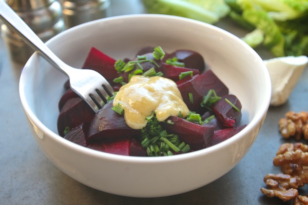 Little Gem Lettuce Salad with Beets & Walnuts // shutterbean