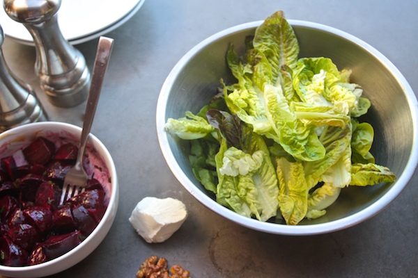 Little Gem Lettuce Salad with Beets & Walnuts // shutterbean