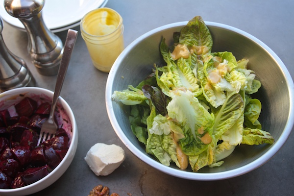 Little Gem Lettuce Salad with Beets & Walnuts // shutterbean