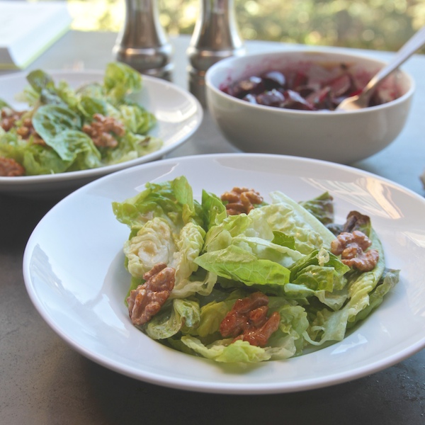 Little Gem Lettuce Salad with Beets & Walnuts // shutterbean