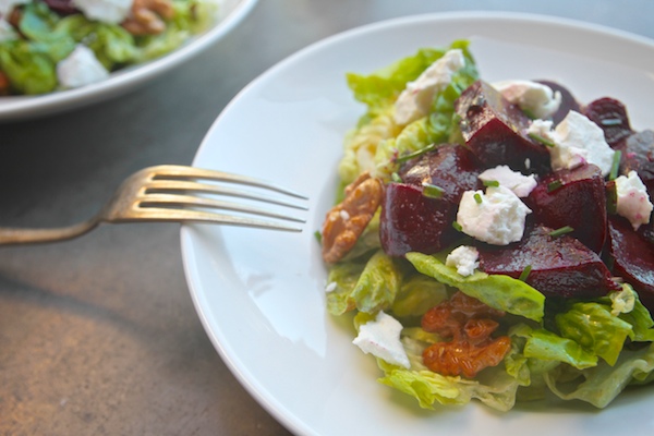 Little Gem Lettuce Salad with Beets & Walnuts // shutterbean