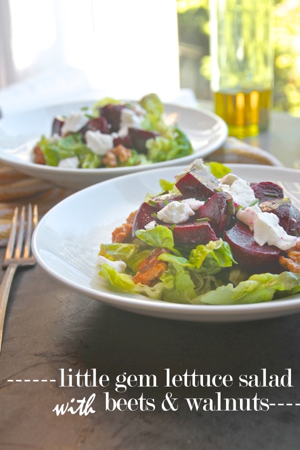 Little Gem Lettuce Salad with Beets & Walnuts