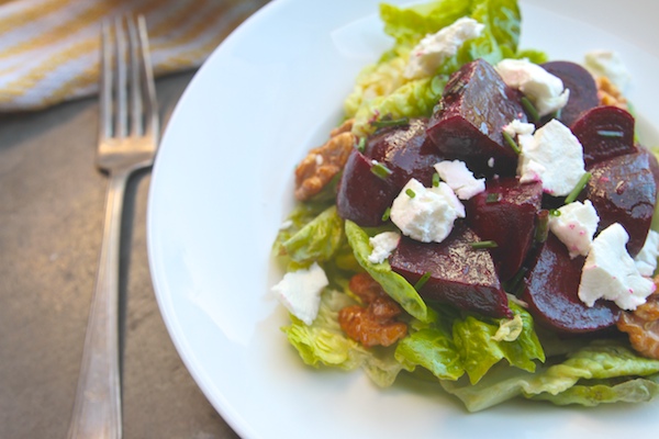 Little Gem Lettuce Salad with Beets & Walnuts // shutterbean