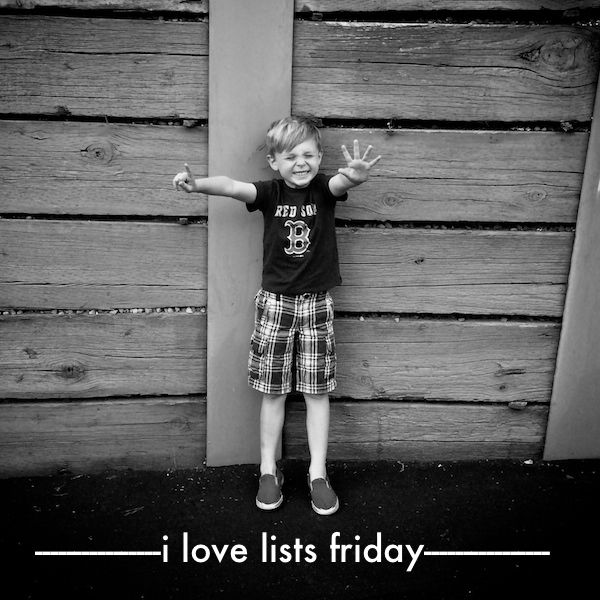 I love lists, Friday!
