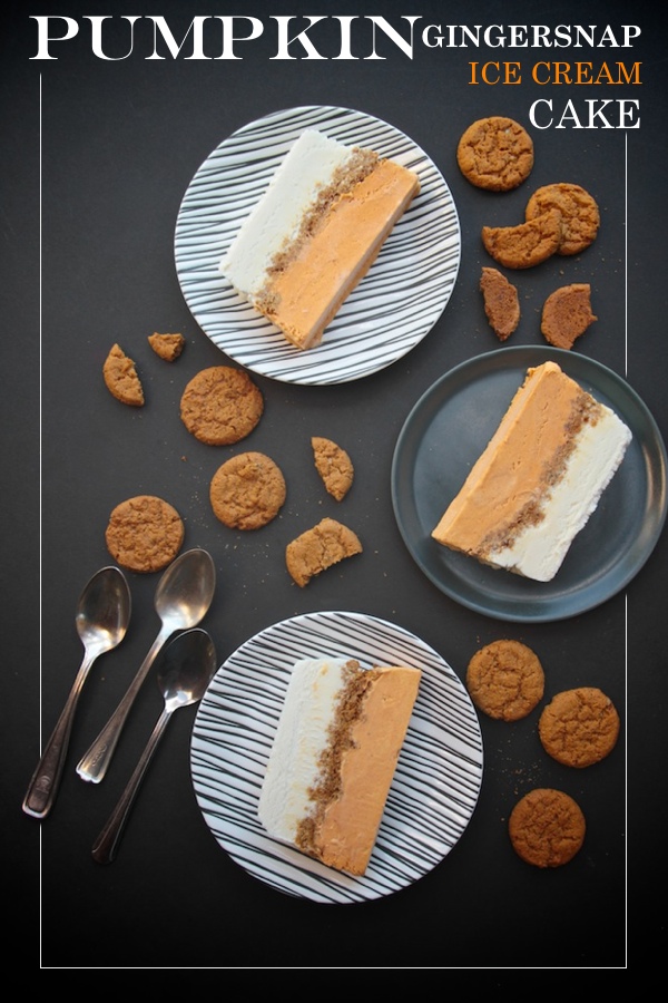 Pumpkin Gingersnap Ice Cream Cake