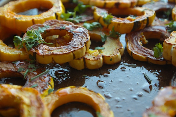 Sweet & Sour Roasted Delicata Squash // shutterbean