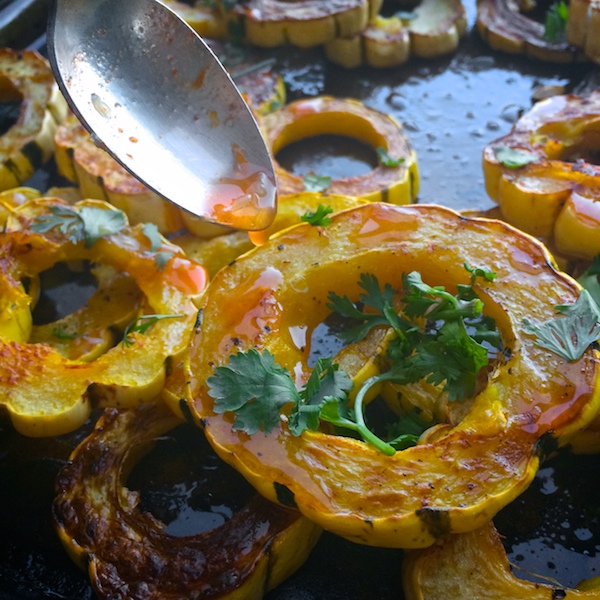 Sweet & Sour Roasted Delicata Squash // shutterbean