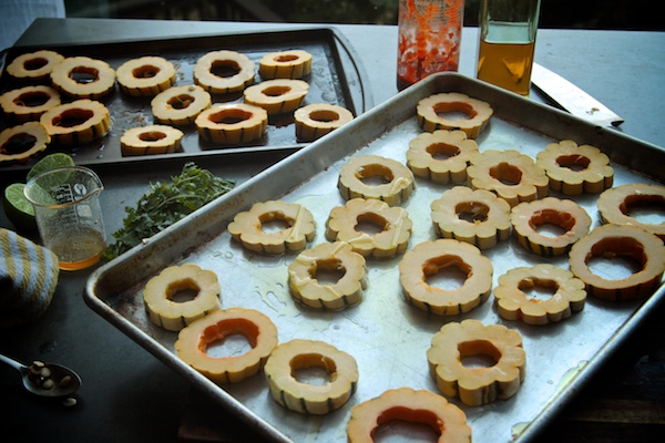 Sweet & Sour Roasted Delicata Squash // shutterbean