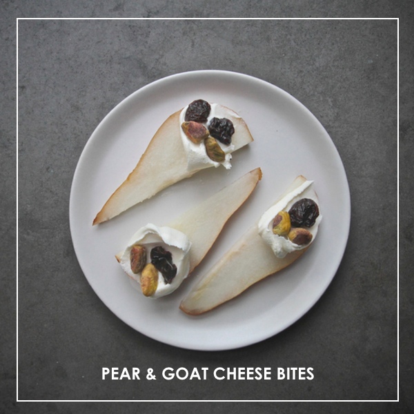 Pear Goat Cheese Bites