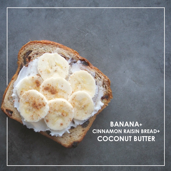 Cinnamon Raisin Bread with Coconut Butter & Bananas // shutterbean