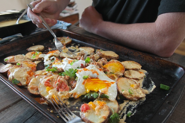 Roasted Potato Breakfast Nachos // shutterbean