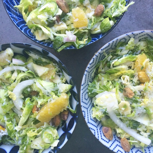 Brussels Sprouts Salad with Pecorino & Oranges // shutterbean