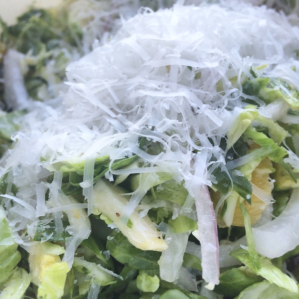 Brussels Sprouts Salad with Pecorino & Oranges // shutterbean