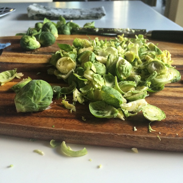 Brussels Sprouts Salad with Pecorino & Oranges // shutterbean