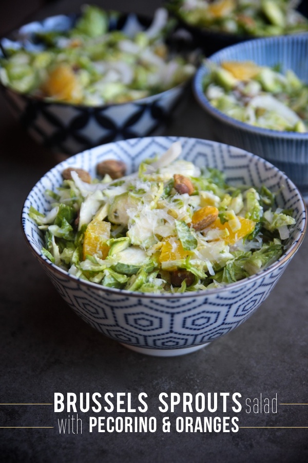 Brussels Sprouts Salad w/ Pecorino + Oranges