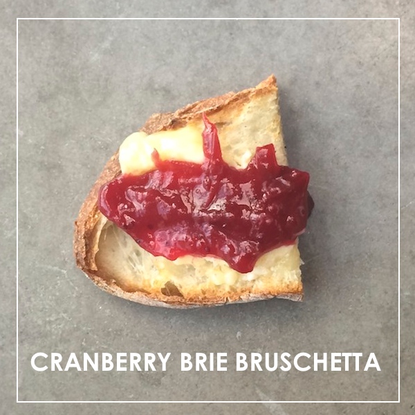 Cranberry Brie Bruschetta