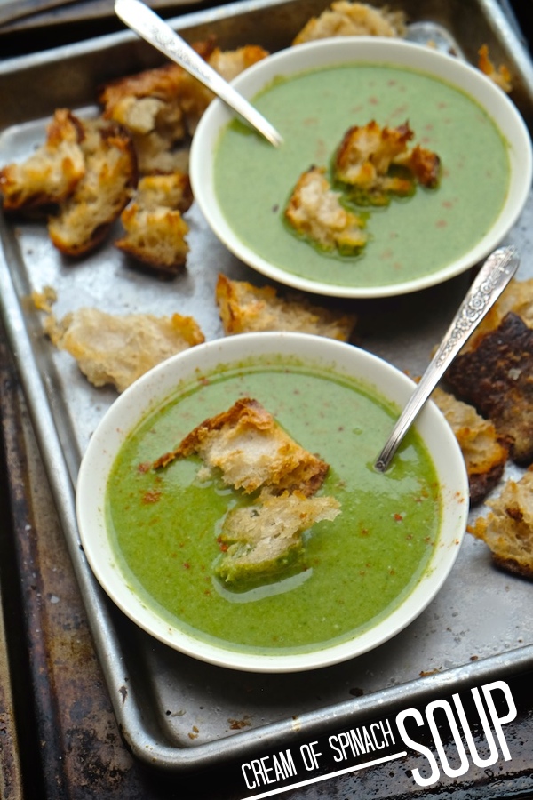 There's almost TWO pounds of fresh spinach in the Creamy Spinach Soup. Check out more on Shutterbean!