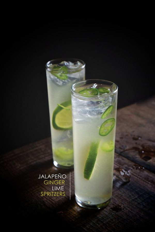 A refreshing cocktail made with sliced Jalapeños, Limes, Ginger Beer & Sparkling water. Find this recipe for Jalapeño Ginger Lime Spritzer on Shutterbean.com!