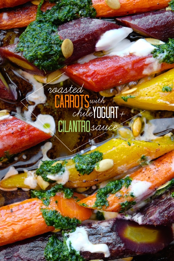 Roasted Carrots with Yogurt & Cilantro Sauce