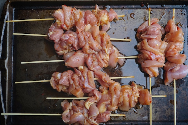 Skewered: Sambal chicken skewers