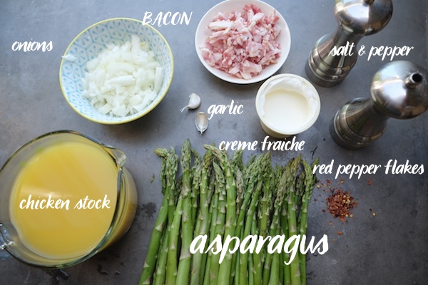 Creamy Asparagus & Bacon Soup // shutterbean