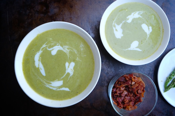 Creamy Asparagus & Bacon Soup // shutterbean