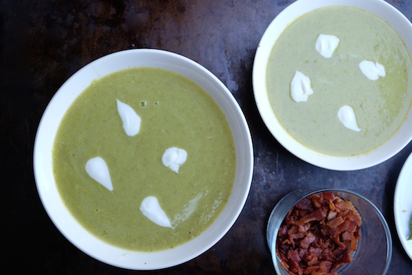 Creamy Asparagus & Bacon Soup // shutterbean