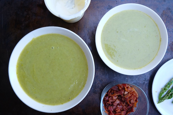 Creamy Asparagus & Bacon Soup // shutterbean