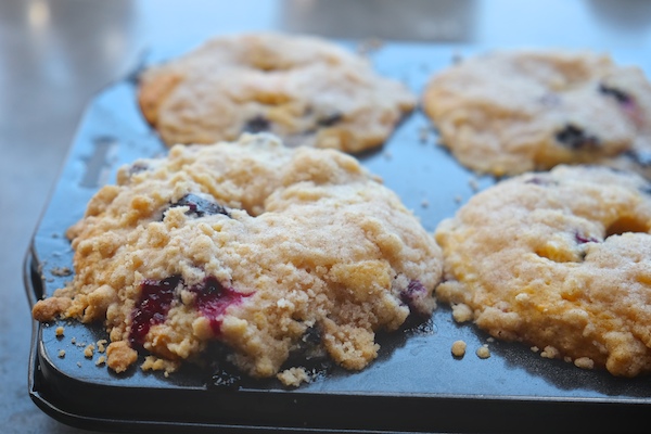 Baked Blueberry Crumb Doughnuts // shutterbean