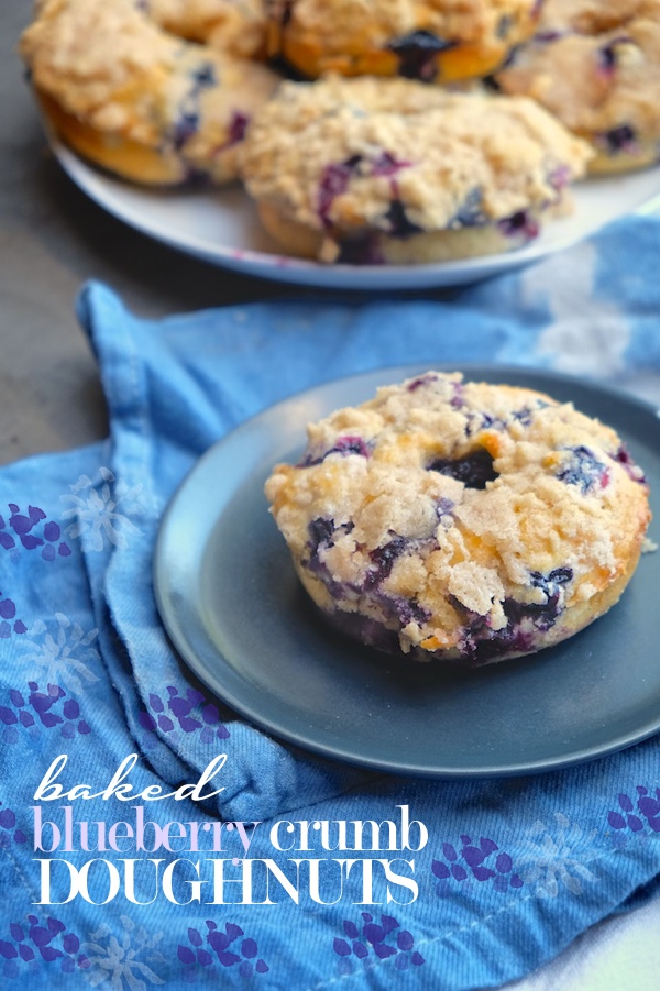 A blueberry muffin doughnut hybrid. Look at that crumb topping! Check out the recipe at Shutterbean.com !