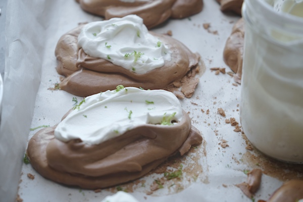 Brown Sugar Meringues with Strawberries & Cream // shutterbean