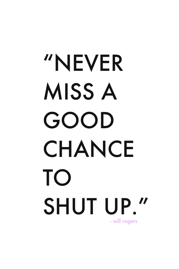 Never miss a good chance // shutterbean