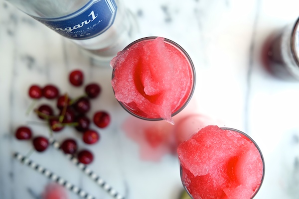 Boozy Cherry Slushies // shutterbean