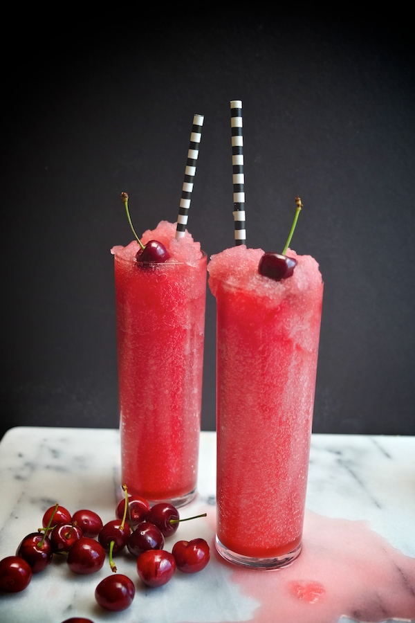 Boozy Cherry Slushies // shutterbean