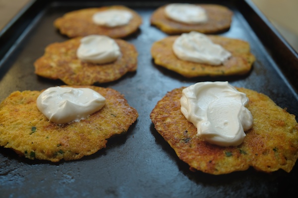 Cheddar Chive Cornmeal Pancakes // shutterbean