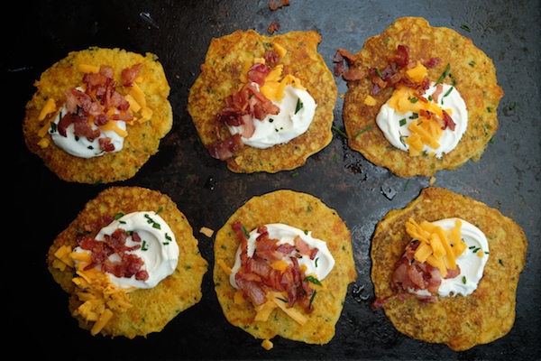 Cheddar Chive Cornmeal Pancakes // shutterbean