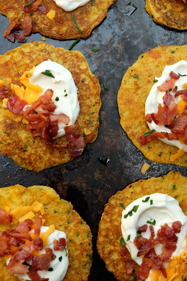 Cheddar Chive Cornmeal Pancakes // shutterbean